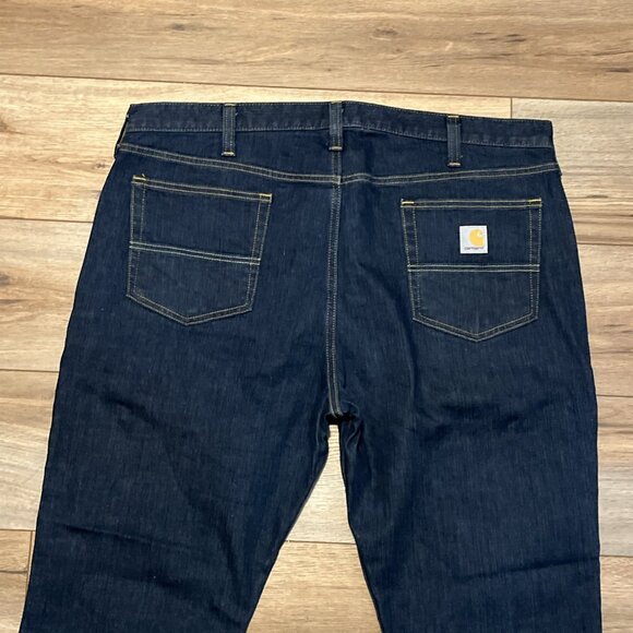 Men's Carhartt Relaxed Fit Bootcut Denim Jeans SZ 40x30 Blue Modern 102809-491 - Picture 8 of 12
